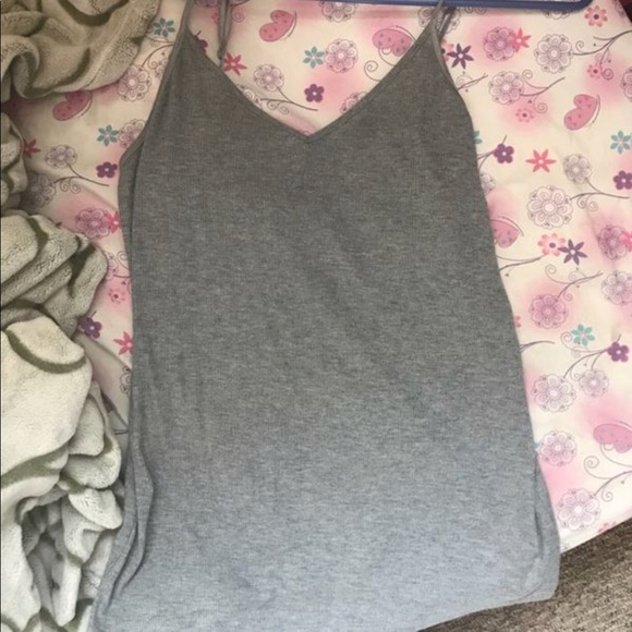 grey spaghetti strap top
